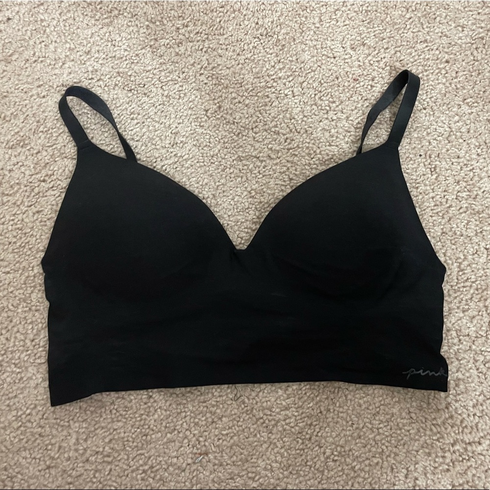 PINK wireless push-up bra size large